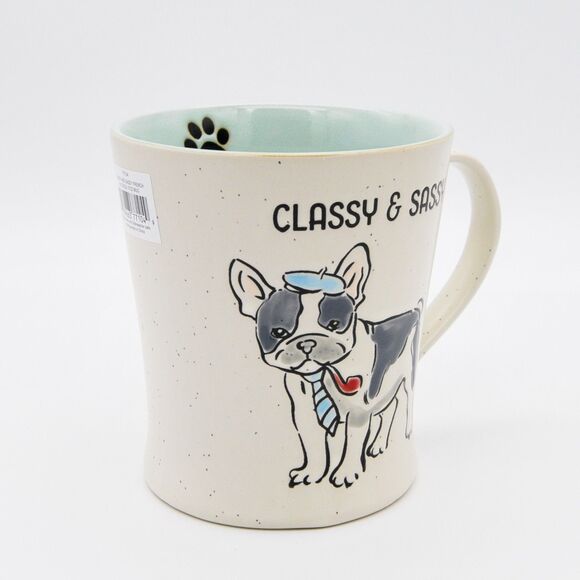 Classy & Sassy French Bulldog Mug, 17oz Ceramic Coffee Cup by Spectrum Designz - Picture 4 of 10